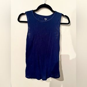 Women’s DSG Navy Workout Sleeveless Tank with knotted back size small